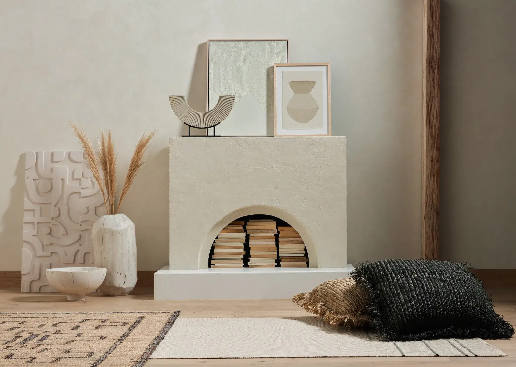 brightly and lightly colored décor showcasing interior design