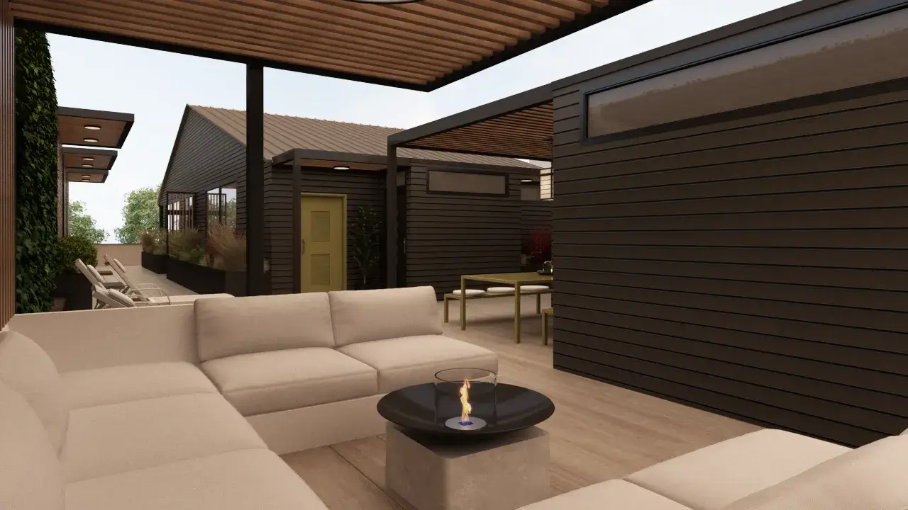Elegant outdoor living space — Apartment Rooftop, Ariana Designs, Bellevue