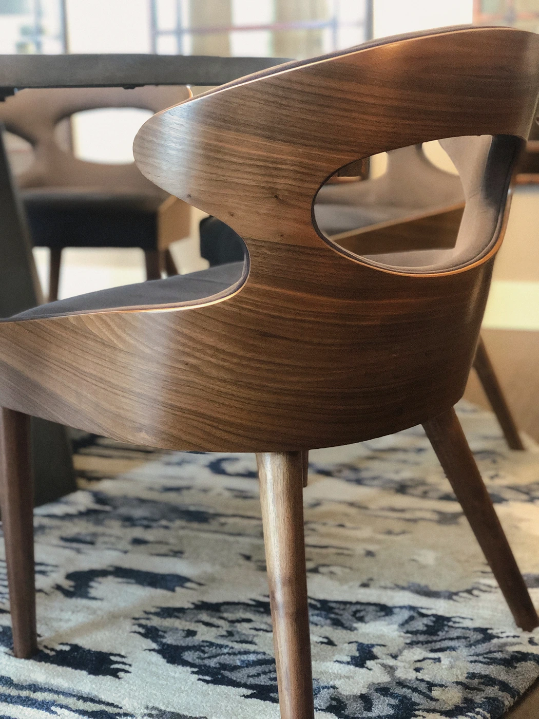 Stylish wooden chair modern dining design — Ariana Designs, Sumner Washington
