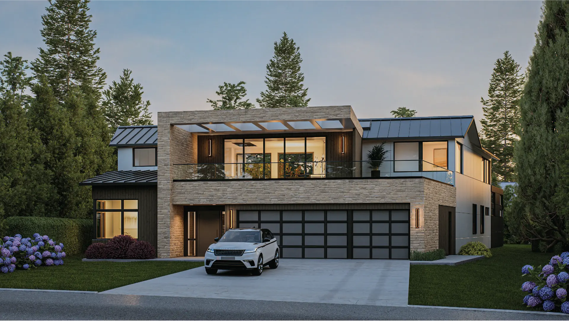 Luxurious residence in Clyde Hill featuring panoramic views and elegant outdoor living spaces.