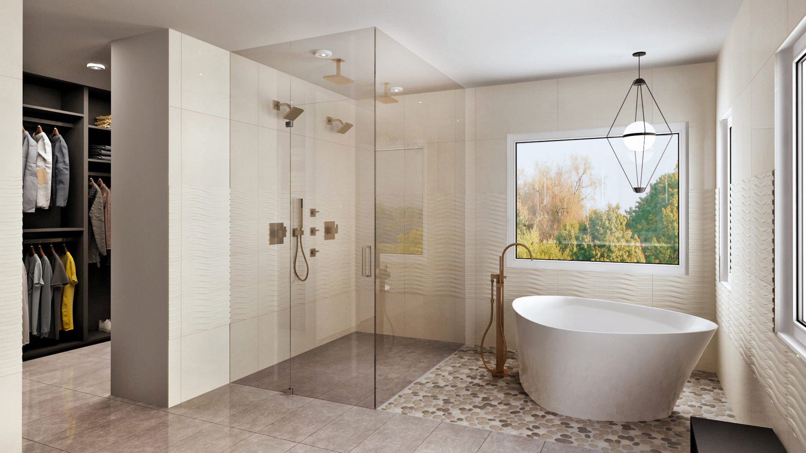 Cabrera textured tile inlay wall — Ariana Designs, Bellevue