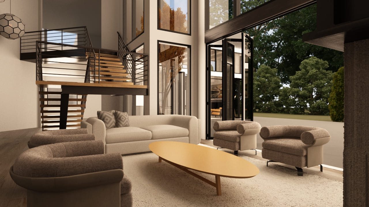 Cozy living room with comfortable seating arrangement — Fall City Home Remodel, Ariana Designs