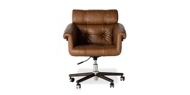 Modern Office Chair Brown Leather 2048×1024 — Ariana Designs & Interiors