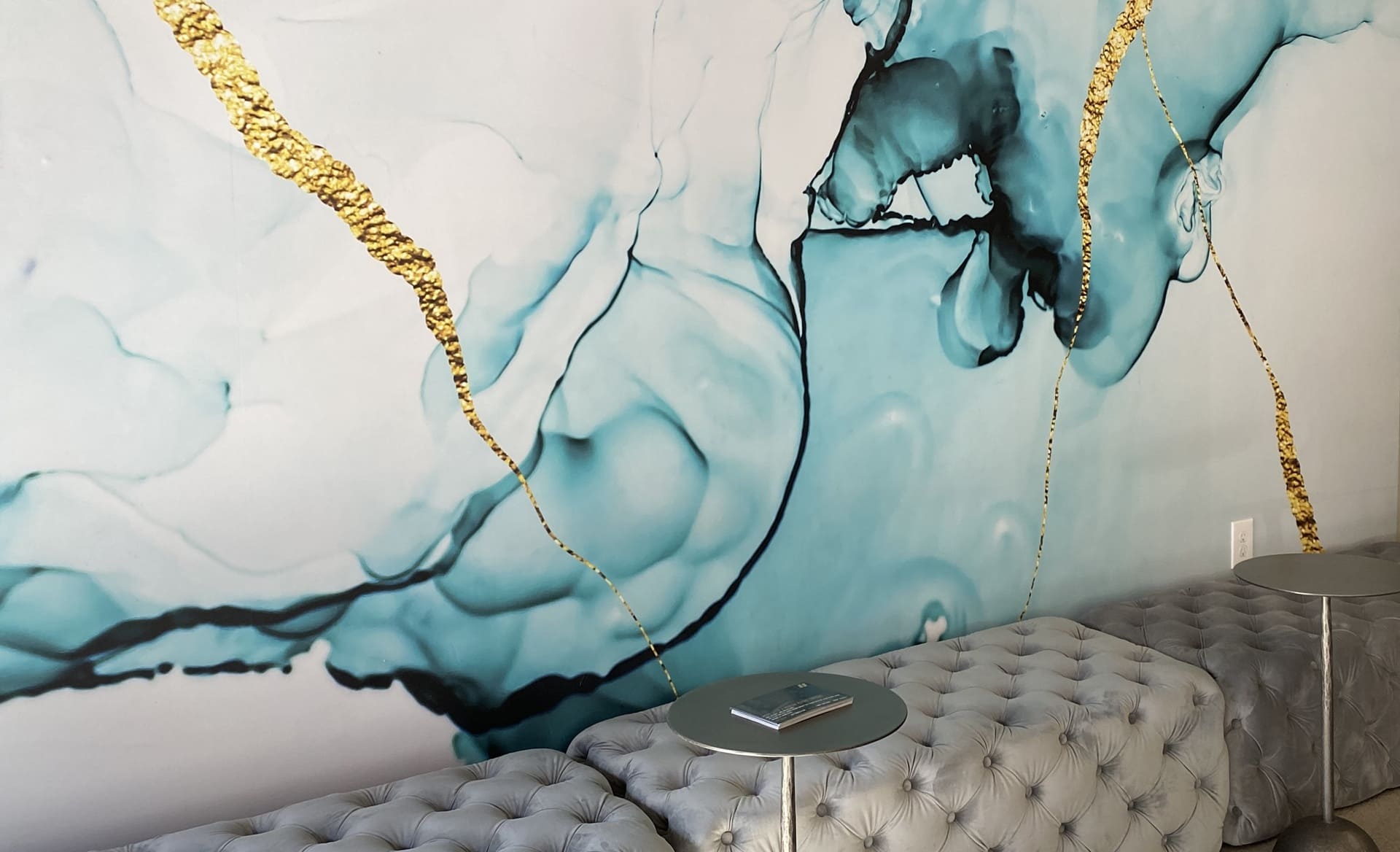 Beryl botanical wallpaper mural detail — Ariana Designs & Interiors