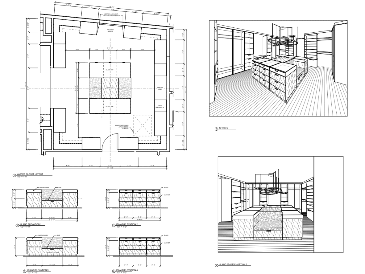Kirkland dressing room layout plan — Ariana Designs