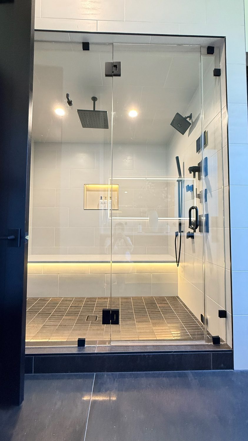 Luxury Suncadia master bathroom overview — Ariana Designs & Interiors
