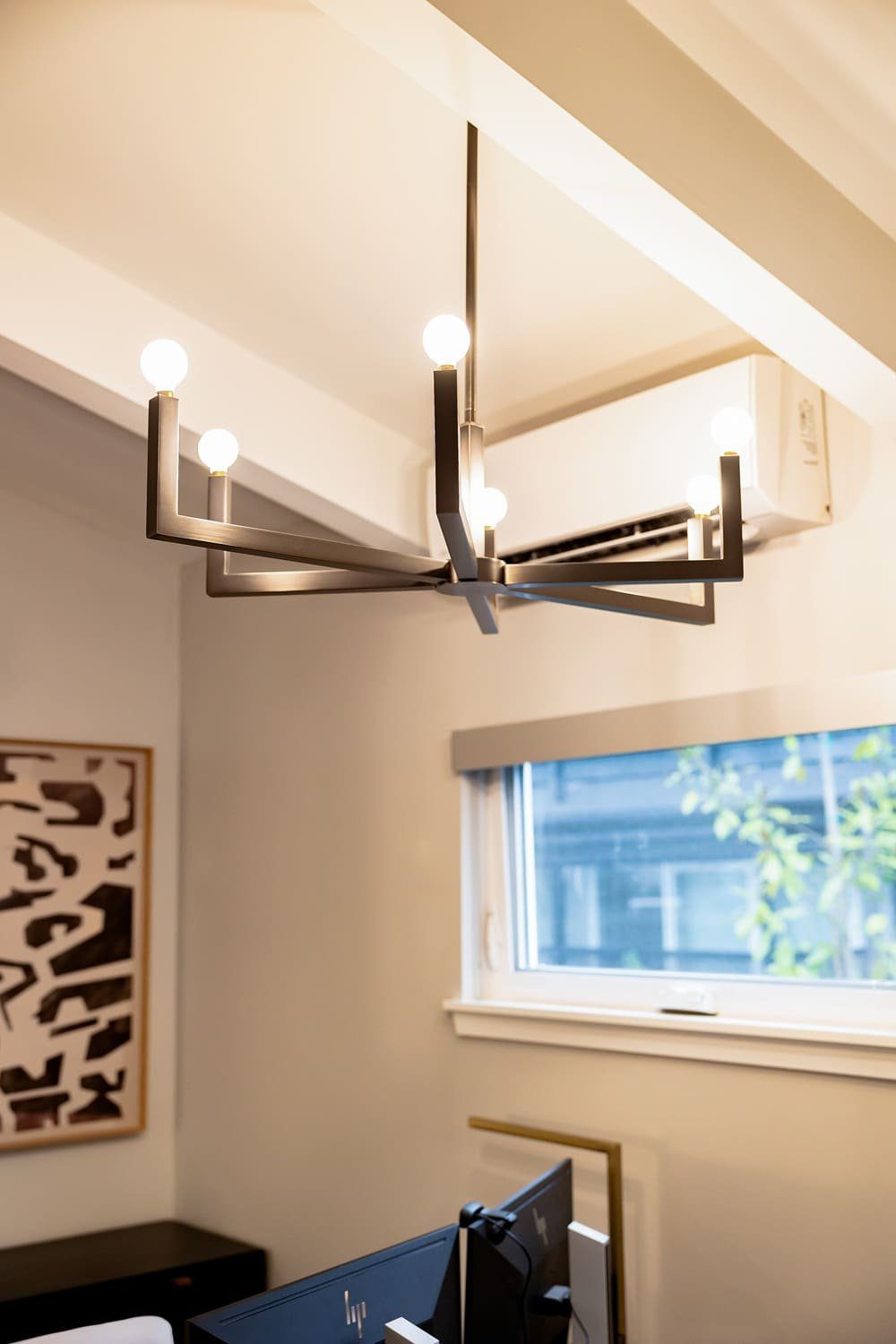 Modern chandelier detail — Commercial Interior Design Bellevue, Ariana Designs