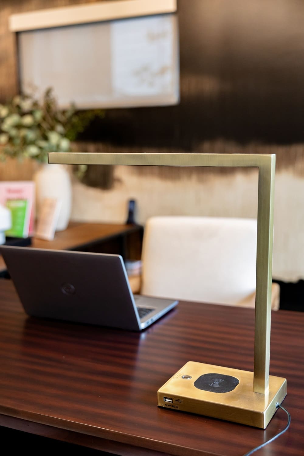 Sculptural office lamp detail — Commercial Space Bellevue, Ariana Designs
